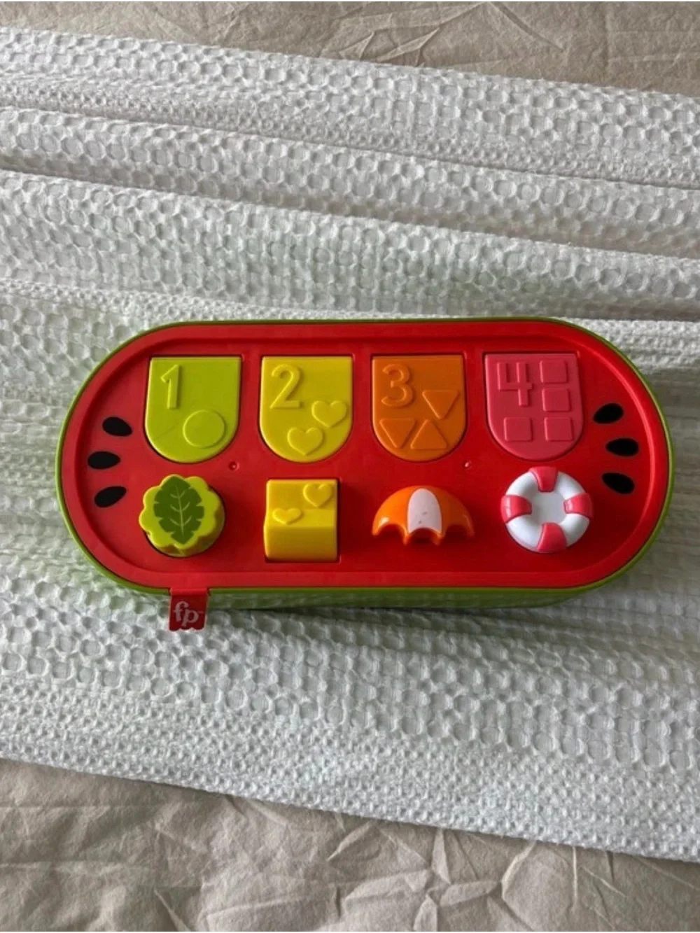 Fisher-Price Red, Green, Yellow and Orange Number & Shape Learning Panel